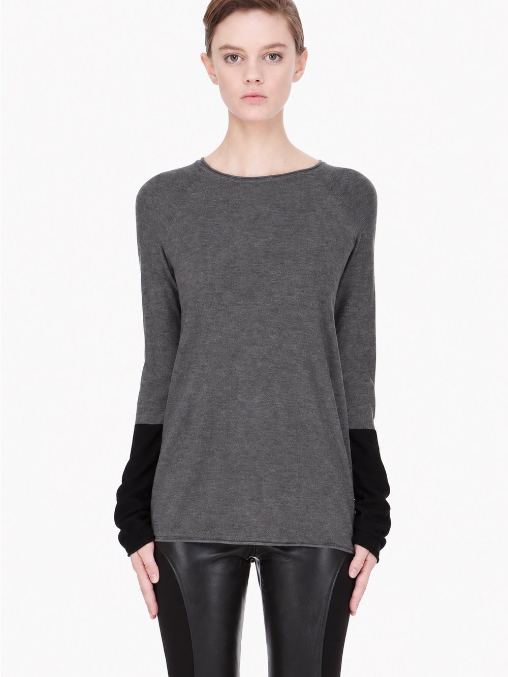 T by Alexander Wang $350 Colour-Block Scoop-Neck Sweater